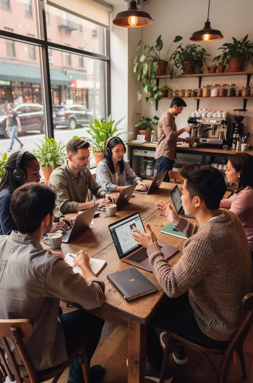 Modern office workspace